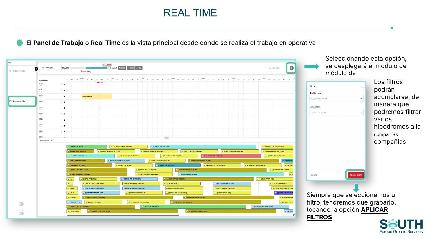 Real Time de la consola CGA y filtros