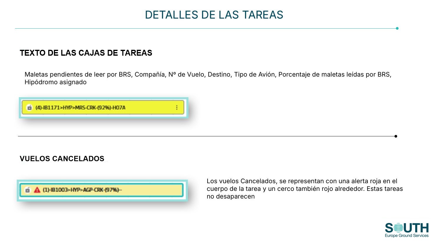 Texto de la tarea y vuelos cancelados