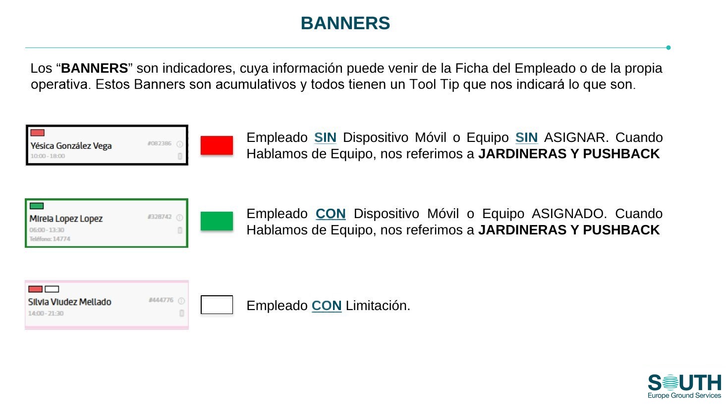 Banners de dispositivo y limitación
