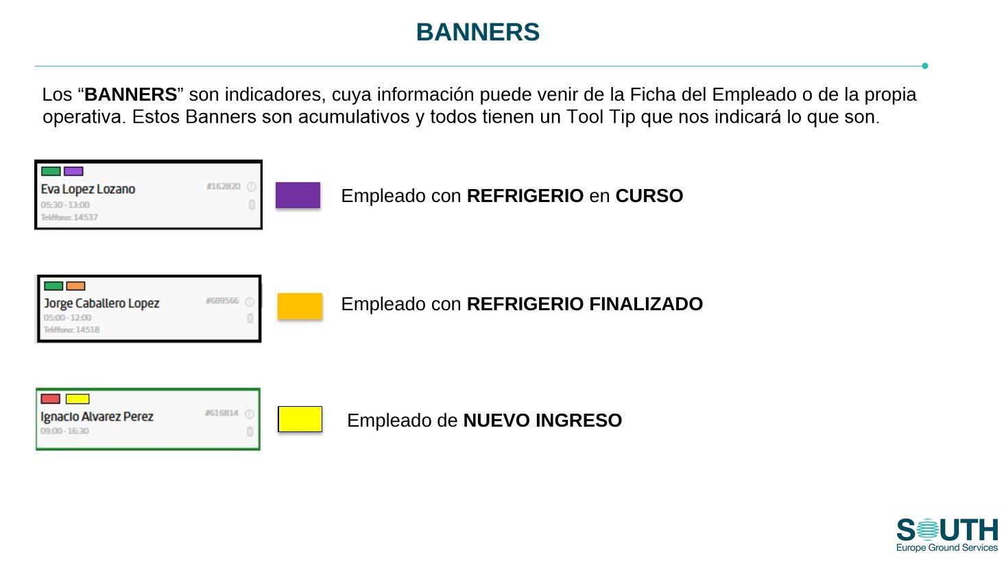 Banners de refrigerio y nuevo ingreso