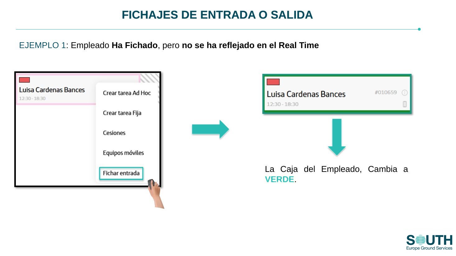 Fichar entrada
