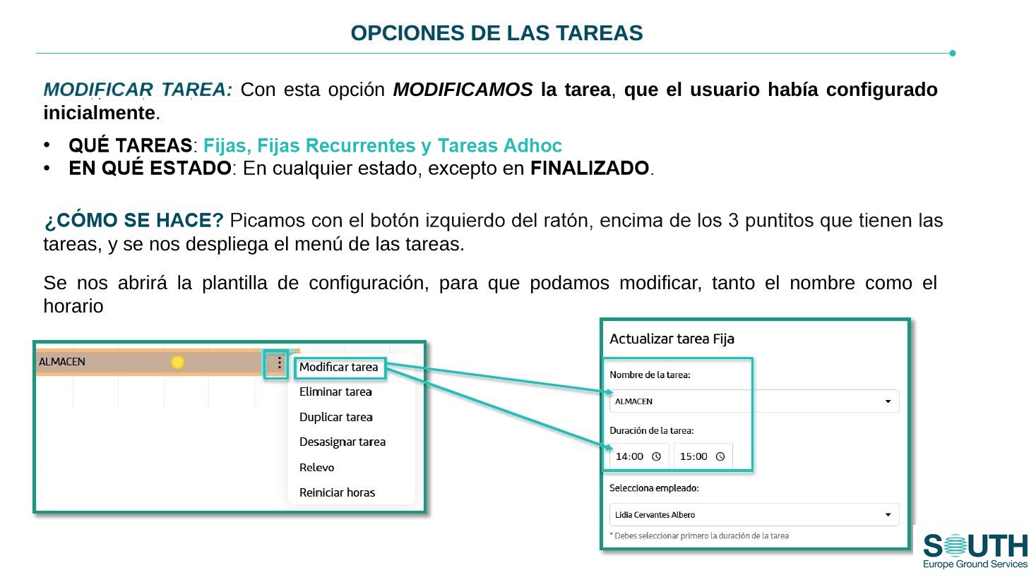 Modificar tarea