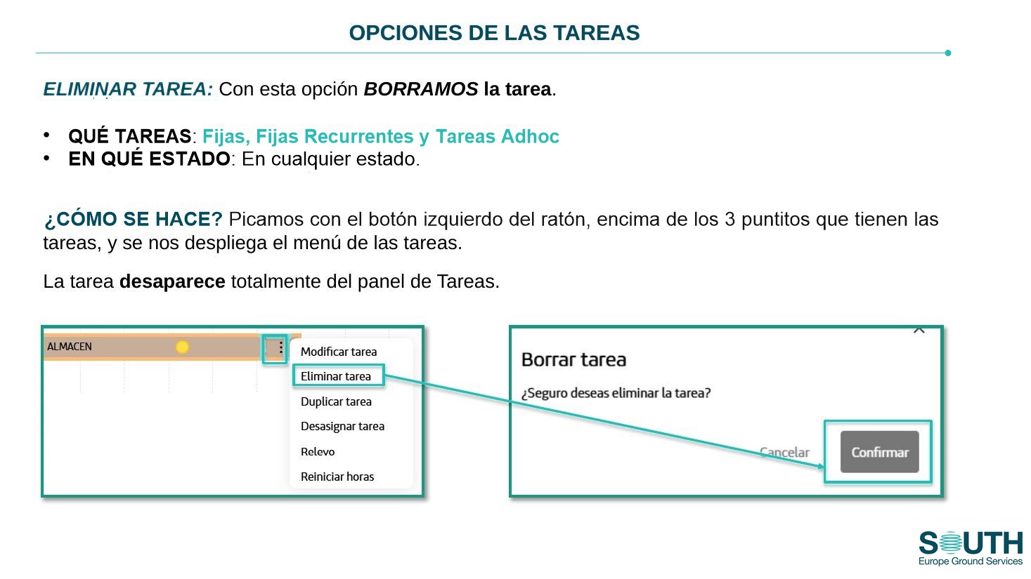 Eliminar tarea