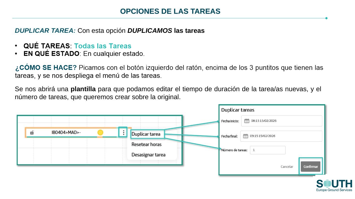 Duplicar tarea