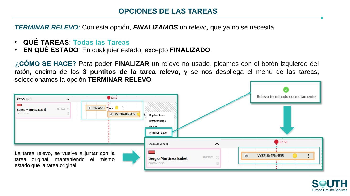 Terminar relevo