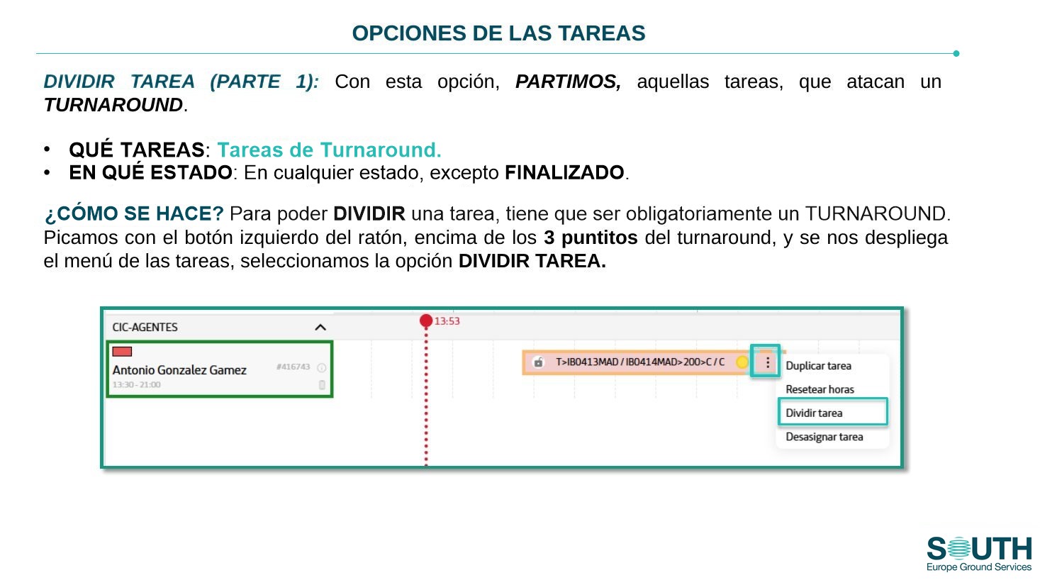 Dividir tarea