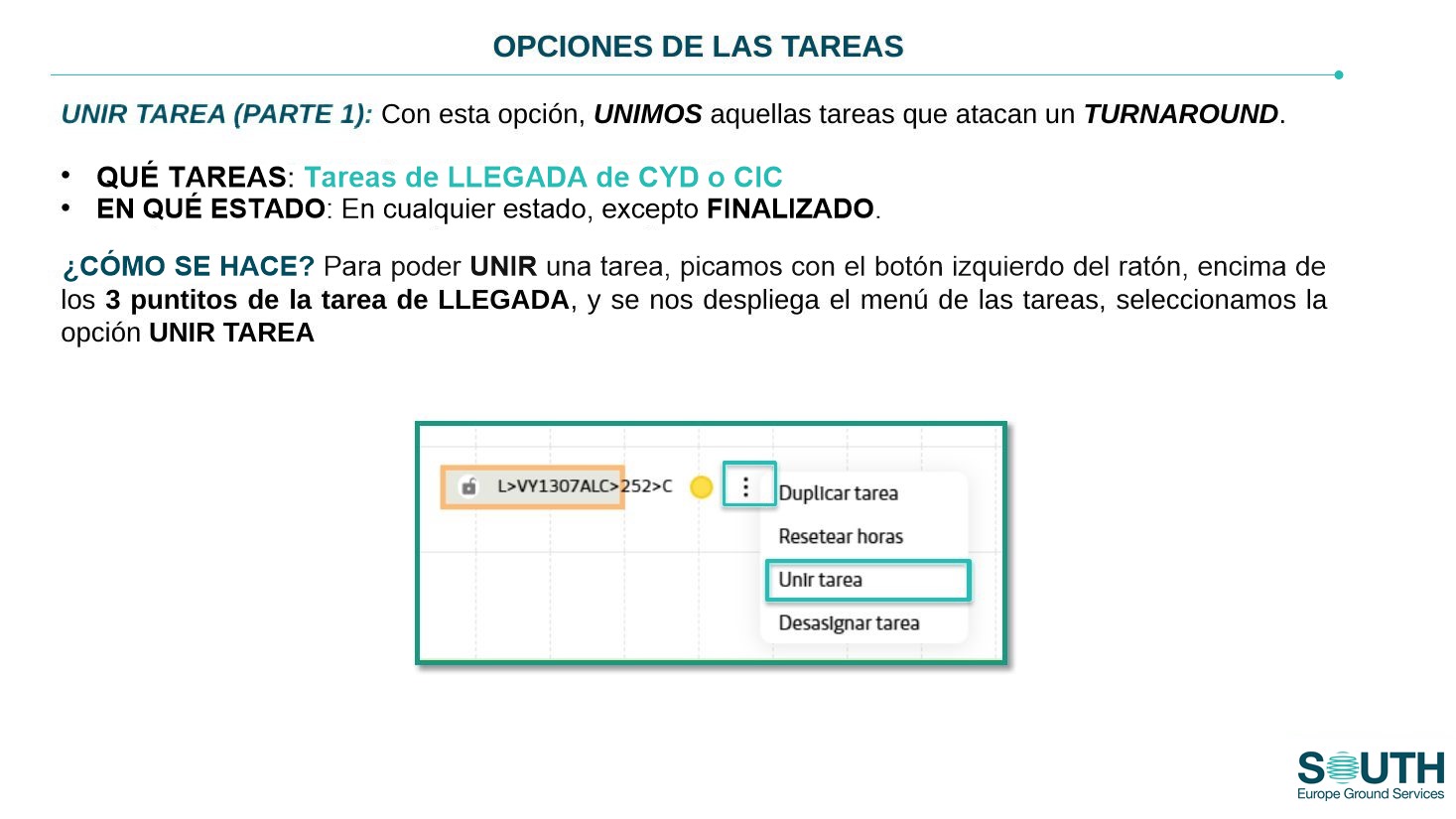Unir tarea