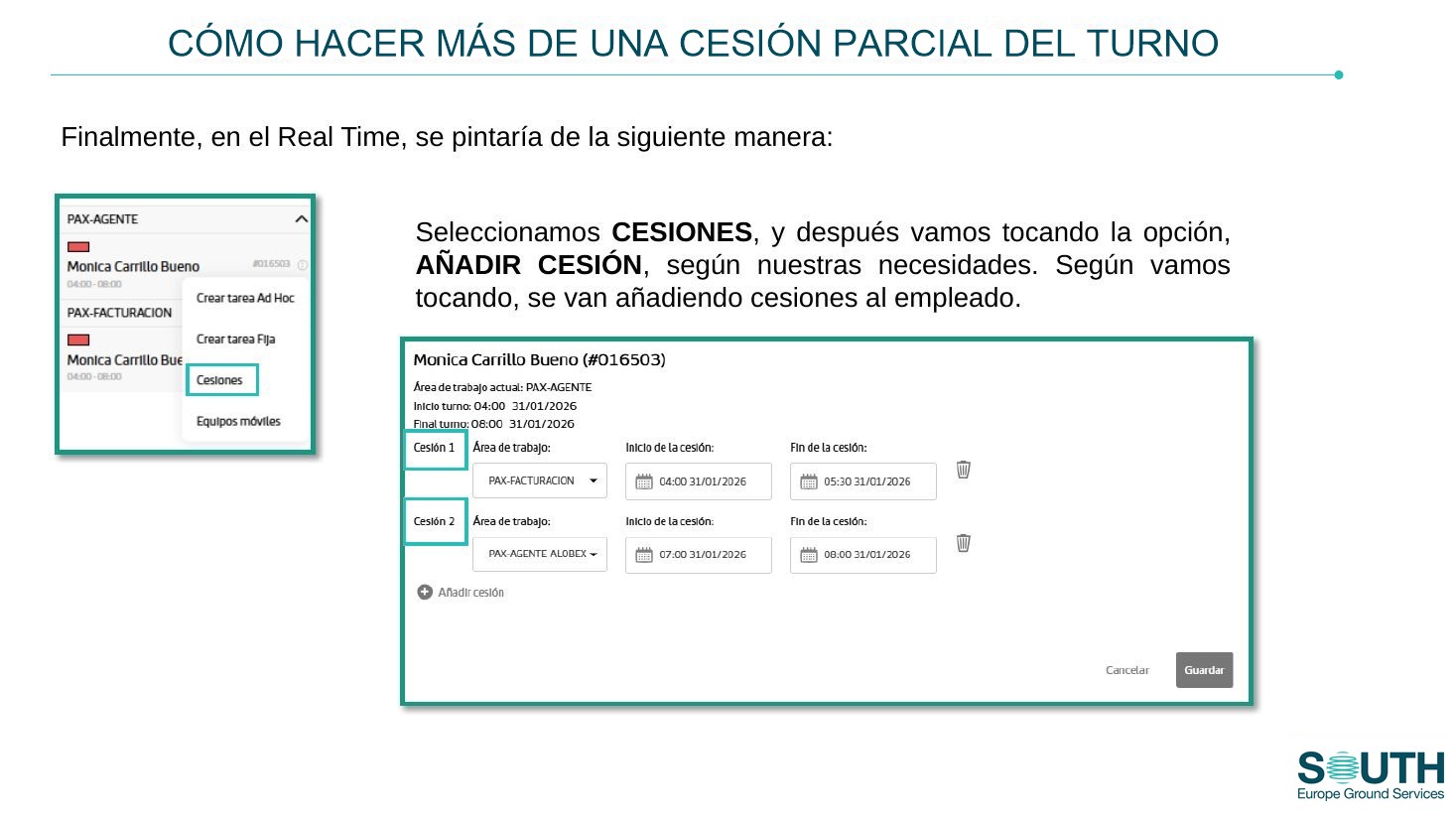 Varias cesiones parciales